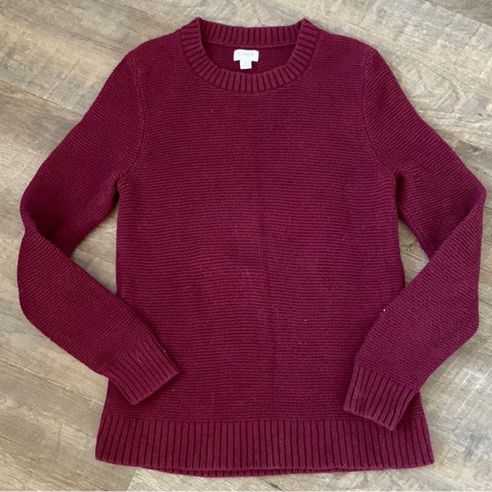 J. Crew Maroon Classic Crewneck Sweater